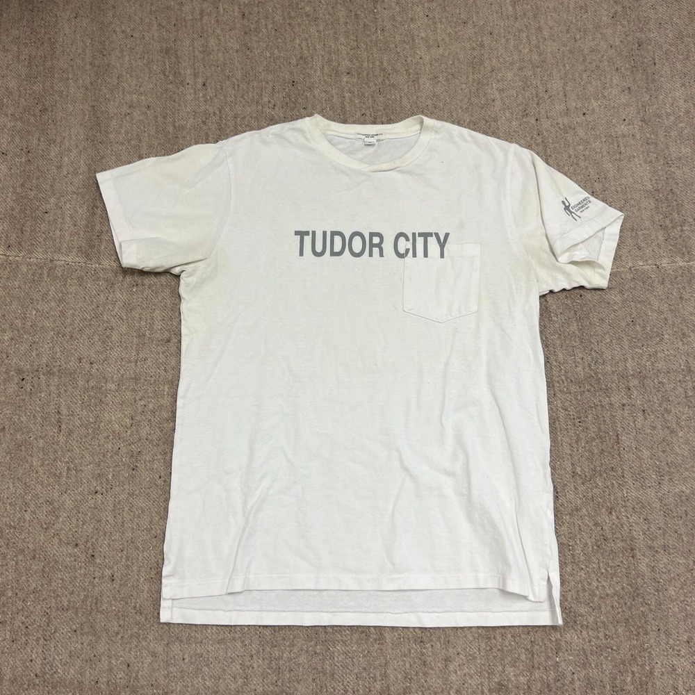 Engineered Garments Shirt Mens Medium White‎ Tudor City V Neck
